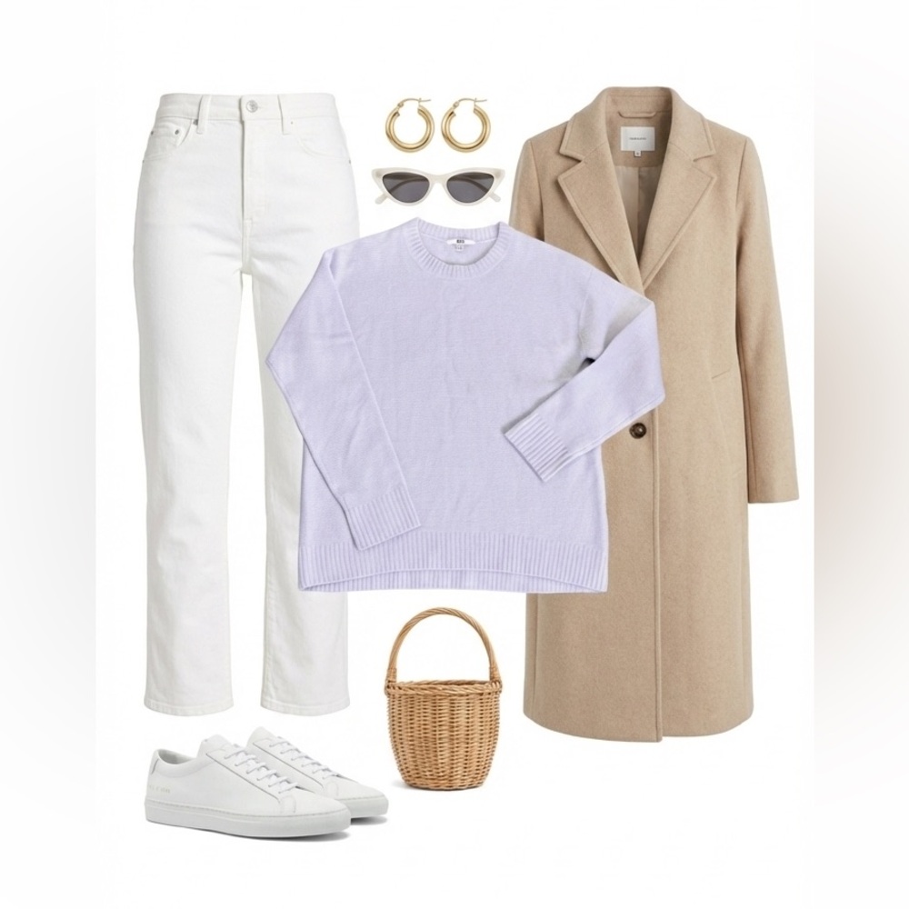 Uniqlo Pastel Lilac Knit Crewneck Sweater - Picture 3 of 7